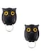 Hallocool Owl Key Holder Cute Owl Key Holder Automatic Open Close Eyes Magnetic Night Owl Keying Holder Wall Mounted Owl Key Hooks with Wall Self-Adhesive Tape (2PCS Black)