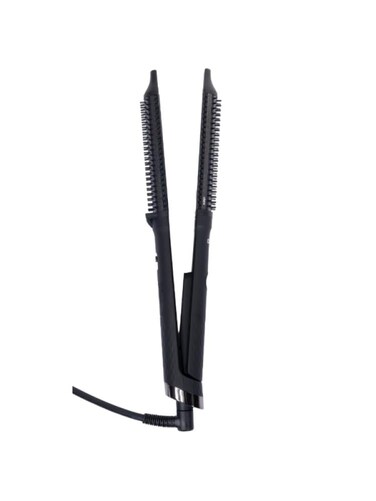 CLARA Dual Slim Hair Straightener Brush 2-in-1 Black