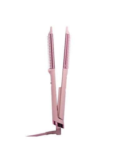 CLARA Dual Slim Hair Straightener Brush 2-in-1 Candy Pink