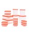 container set of 17 transparent orange