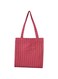 Shanta Omash Small Strips Multicolor Handmade Tote Bag (Red)
