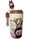 316 Stainless Steel Cartoon Thermos Cup &acirc;&euro;&ldquo; Double-Wall Vacuum Insulated Coffee Mug, Portable Travel Tumbler for Car &amp; Outdoor Use, Leak-Proof Thermal Bottle for Hot &amp; Cold Drinks. (White)