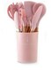 12-Piece Silicone Cooking Utensil Set with Wooden Handles &acirc;&euro;&ldquo; Heat-Resistant BPA-Free Kitchen Tools, Non-Stick Safe &amp; Dishwasher Safe Spatula, Spoon, Turner, Ladle &amp; Baking Utensils