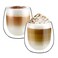 BLACKSTONE Double Wall Glass Cups Set of 2 – 300ml Borosilicate Insulated Coffee & Tea Glass Tumblers, Heat Resistant Double Layer Drink Glass, DG517 (AMBER)