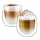BLACKSTONE Double Wall Glass Cups Set of 2 – 300ml Borosilicate Insulated Coffee & Tea Glass Tumblers, Heat Resistant Double Layer Drink Glass, DG517 (PINK)
