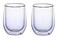 BLACKSTONE Double Wall Glass Cups Set of 2 – 300ml Borosilicate Insulated Coffee & Tea Glass Tumblers, Heat Resistant Double Layer Drink Glass, DG517 (PURPLE)