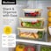 BLACKSTONE Rectangular Glass Food Storage Container Set, 3 Pieces with Airtight Locking Lids, 385ml, 1.22L and 1.97L, for Meal Prep and Leftovers
