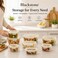 BLACKSTONE Rectangular Glass Food Storage Container Set, 3 Pieces with Airtight Locking Lids, 385ml, 1.22L and 1.97L, for Meal Prep and Leftovers