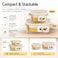 BLACKSTONE Square Tempered Glass Food Storage Container Set, 2 Pieces with Airtight Locking Lids, 380ml and 1.22L, for Meal Prep and Leftovers