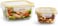 BLACKSTONE Square Tempered Glass Food Storage Container Set, 2 Pieces with Airtight Locking Lids, 380ml and 1.22L, for Meal Prep and Leftovers