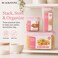 BLACKSTONE Tall Rectangular Plastic Food Storage Container Set for Pantry and Meal Prep, 3 Pieces, 1.1L, 1.3L and 2.5L, BPA-Free
