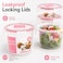BLACKSTONE Round Plastic Food Storage Container Set, 4 Pieces for Snacks, Meal Prep and Leftovers, 220ml, 450ml, 900ml and 1.2L, BPA-Free