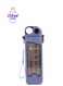 Flip-top Portable Square Plastic Water Bottle, 350ml, Food-grade, Duckbill Design, Silicone Seal, Gray