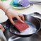 4 Pcs Double-Sided Sponge Rags Thick Reusable Sponge Wipes Dishwashing Pans Scouring Pads Home Kitchen Cleaning Tools