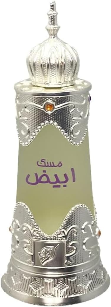 Afnan Musk Abiyad Unisex Concentrated Perfume Oil, 20 ml