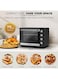 NIKAI Oven, Rotisserie Function And 120 Minutes Timer With Stay On, Multiple Accessories, High-Efficiency Heating, Indicator Light 75 L 2200 W NT75RCZ Black