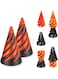 2Pcs Impossible Pyramid Passthrough Sculpture 3D Printed Spiral Cone Toy Spiral Cone Fidget Toy Pass Through Pyramid Fidget Toy Stress Relief Desk Toy Pyramid Model Relax Anxiety Toy Children Adult