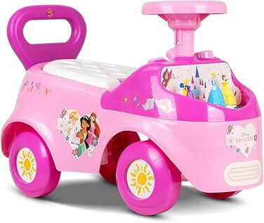 لعبة ركوب الأميرة الإسبرطية للأطفال من عمر سنتين فما فوق، موسيقى، شخصية أميرة دوارة، مساحة تخزين أسفل المقعد، أقصى وزن 25 كجم، تعمل بالبطارية، SP-2001