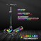 LIT Firefly 3-Wheel Kick Scooter for Kids, Light-Up Wheels &amp; Foldable Frame, Adjustable Handlebar, Lean-to-Steer System for Safe Turning, Stable Ride for Ages 3+, Bright Color Design, LT‑7007