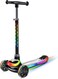 LIT Firefly 3-Wheel Kick Scooter for Kids, Light-Up Wheels &amp; Foldable Frame, Adjustable Handlebar, Lean-to-Steer System for Safe Turning, Stable Ride for Ages 3+, Bright Color Design, LT‑7007