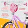 دراجة سبارتان سيرينا للبنات مقاس 20 بوصة بعجلات مساعدة - إطار فولاذي، مقعد ومقود قابلان للتعديل - دراجة كبيرة للأعمار من 6 إلى 9 سنوات - مزينة بالزهور وإطار سهل الركوب، دراجة أطفال