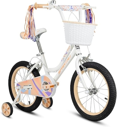 دراجة سبارتان أوريكس للأطفال، إطار فولاذي متين، عجلات تدريب قابلة للإزالة، مقعد ومقود قابلان للتعديل، فرامل أمامية وخلفية، دراجة مثالية كأول دراجة للأطفال