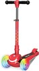 LIT Nova 3-Wheel Kick Scooter for Kids, Lean-to-Steer Design With LED Light-Up Wheels, Adjustable Handlebar, Foldable Frame for Easy StorAge, Safe &amp; Fun Ride for Ages 3+, LT‑7004