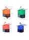 Reusable Grocery Shopping Bags with Cooler Bag, Set of 4, Foldable Trolley Bags for Shopping Cart in Orange Green Red Blue