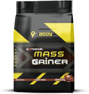Body Builder Extreme Mass Gainer Ultimate Mass Gainer For Body Builders, 40gm Of Protein For Muscle Growth &amp; Recovery, Perfect For Extreme Bodybuilding 11 Servings - 5 Lbs (Chocolate - 10 LB)