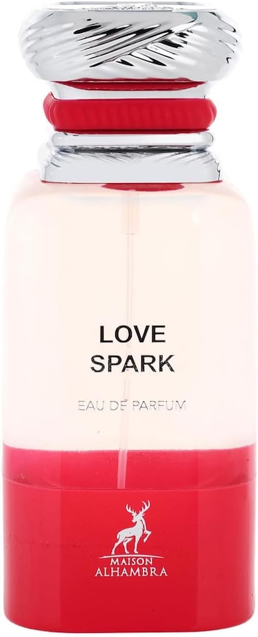 عطر لوف سبارك من ميزون الحمراء - برائحة الفواكه والتوابل والزهور والمسك - بخاخ او دي بارفان يدوم طويلا للجنسين، 2.7 اونصة/ 80 مل