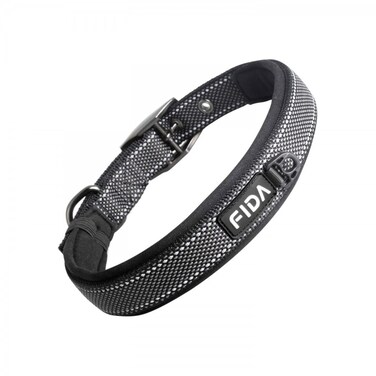 Fida Heavy Duty Dog Collar - Medium, Black