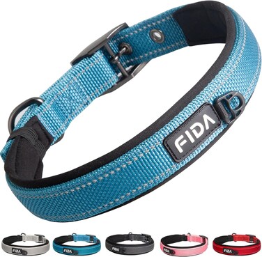 Fida Heavy Duty Dog Collar - Medium, Blue