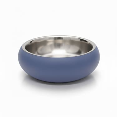 MAU Double Wall Bowl Belly with Non-Slip Base - 360 ml, Light Blue