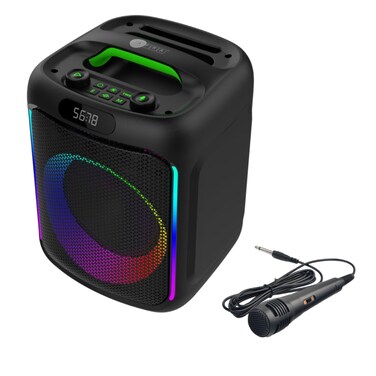 AFRA Bluetooth Speaker, 30 Watts, Black, Plastic Body, Ultra Bass, 7.4V/3000mah Rechargeable Battery, RGB Lighting, AF-0030BSBK,  , 2 Years Warranty.