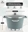 LIFE SMILE Stock Pot   Granite Deep Cooking Pot With Glass Lid   100% PFOA Free, Fixed Handle   Multi Layer Non-Stick Granite Coating   oven safe &amp; Scratch Resistant (Cyan, 24CM (6.8 Liters))
