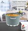 LIFE SMILE Stock Pot   Granite Deep Cooking Pot With Glass Lid   100% PFOA Free, Fixed Handle   Multi Layer Non-Stick Granite Coating   oven safe &amp; Scratch Resistant (Cyan, 24CM (6.8 Liters))