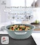 LIFE SMILE Wok Pan with Glass Lid - Induction Bottom Safe Frying Pan Double Handle with Durable Non-Stick Granite Coating - Oven Safe Fry Pan With Wooden Turner (28 CM (4.4 Liters), Cyan)