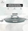 LIFE SMILE Fish Frying Pan With lid, Granite Coating Non Stick Oval Frying pan 100% PFOA FREE, Oven Safe (Shallow, Cyan)
