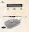 LIFE SMILE grill pan Non-stick Granite Coating with lid   Oven Safe   versatile grilling pan with drop opening, Skillet large surface,100% PFOA free (Dark Grey, 28 CM Detachable Handle)