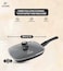 LIFE SMILE grill pan Non-stick Granite Coating with lid   Oven Safe   versatile grilling pan with drop opening, Skillet large surface,100% PFOA free (Black Bakelite Knob, 28 CM Detachable Handle)