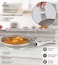 LIFE SMILE Detachable Handle Frying Pan With Lid - 5 Layer Granite Coating Fry Pan   Heat-Resistant Handle Hanging Loop   Microwave Safe (20 CM, Grey)
