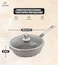 LIFE SMILE Deep Frying Pan With Lid - Multi Layer Granite Coating Non Stick Saute Pan   Stay Cool Handle With Hanging Loop   Oven Safe (Grey, 28 CM(4.2 Liter,Induction))
