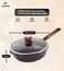 LIFE SMILE Deep Frying Pan With Lid - Multi Layer Granite Coating Non Stick Saute Pan   Stay Cool Handle With Hanging Loop   Oven Safe (Red, 28 CM(4.2 Liter,Induction))
