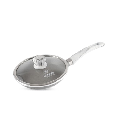 LIFE SMILE Fry Pan with Lid Granite Coating Non Stick Surface