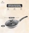 LIFE SMILE Fry Pan with Lid Granite Coating Non Stick Surface
