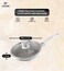 LIFE SMILE Fry Pan with Lid Granite Coating Non Stick Surface