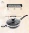 LIFE SMILE Deep Frying Pan With Lid - Multi Layer Granite Coating Non Stick Saute Pan   Stay Cool Handle With Hanging Loop   Oven Safe (Black, 24 CM(2.4 Liters))