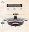 LIFE SMILE Shallow Pot with Lid   Multi Layer Non Stick Granite Coating 100% PFOA FREE   Oven Safe Frying Pan   Easy To Clean   Scratch Resistant (36 CM (7.8 Liters), Red)