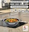 Wok Pan With Lid and 2 Handle Granite Coating - Die cast Aluminum Scratch Resistant Frying Pan , PFOA Free Induction Bottom Woks And Stir Fry Pans 32 CM