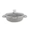 LIFE SMILE Shallow Cooking Pot Stone Design Multi Layer Granite Coating